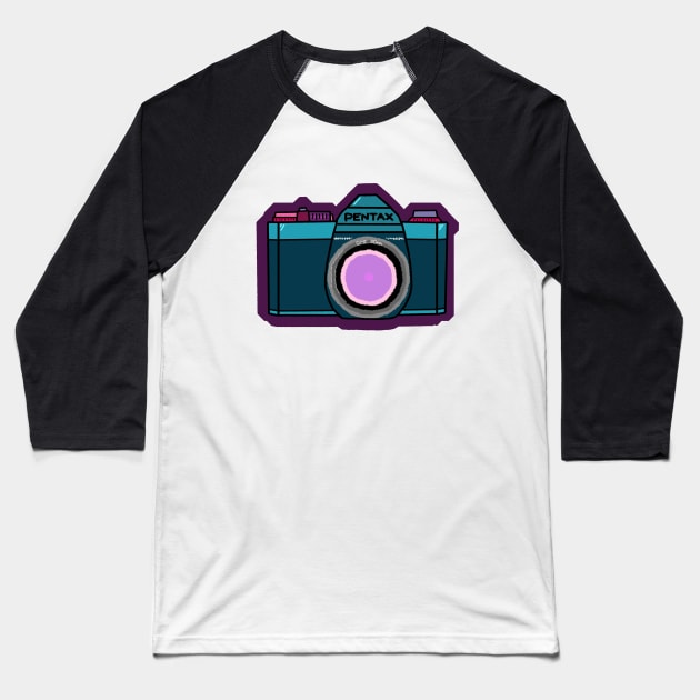 Film Camera cyberpunk Baseball T-Shirt by LosAisFen